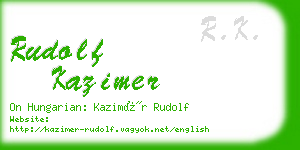 rudolf kazimer business card